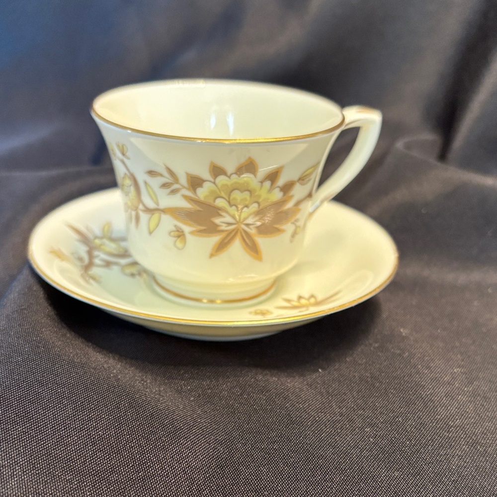 Royal Worcester Reverie Teacup with Gold Accents